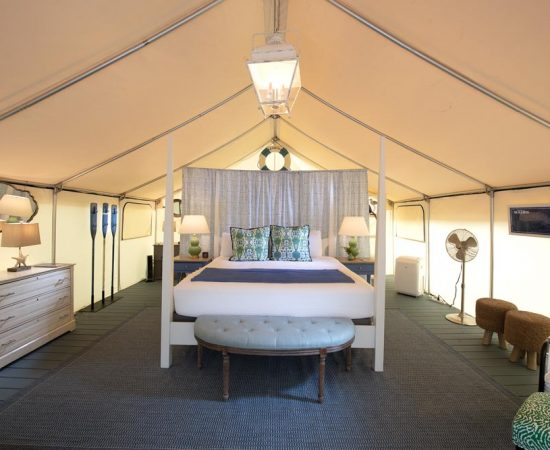 Sandy Pines Tradewinds Glamp Tent interior