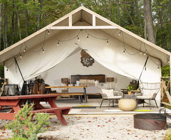 Modern Earth Glamp Tent Exterior
